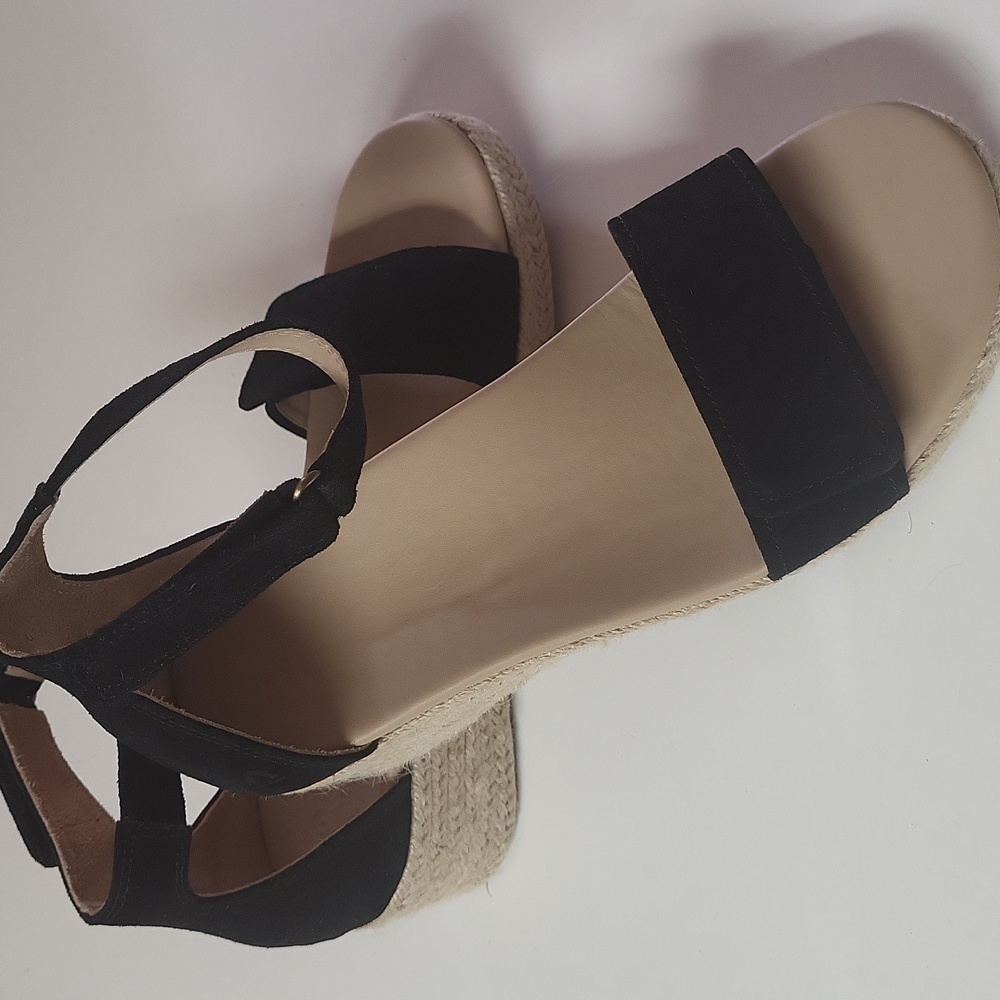 ABEO Riviera Black Wedge Sandals